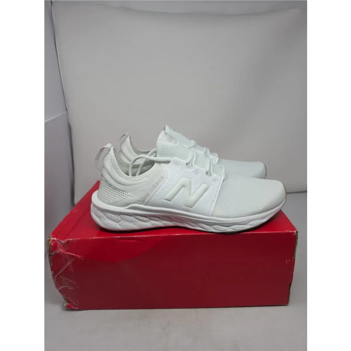 New Balance shoes - New Balance Fresh Foam Cruz - White/White/Gum 020 (UPC: 196652944837) 1