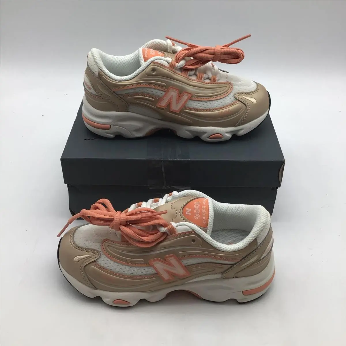 New Balance 1000 Kids Brown Orange Retro Running Shoes PC1000FP Size 1 Y New