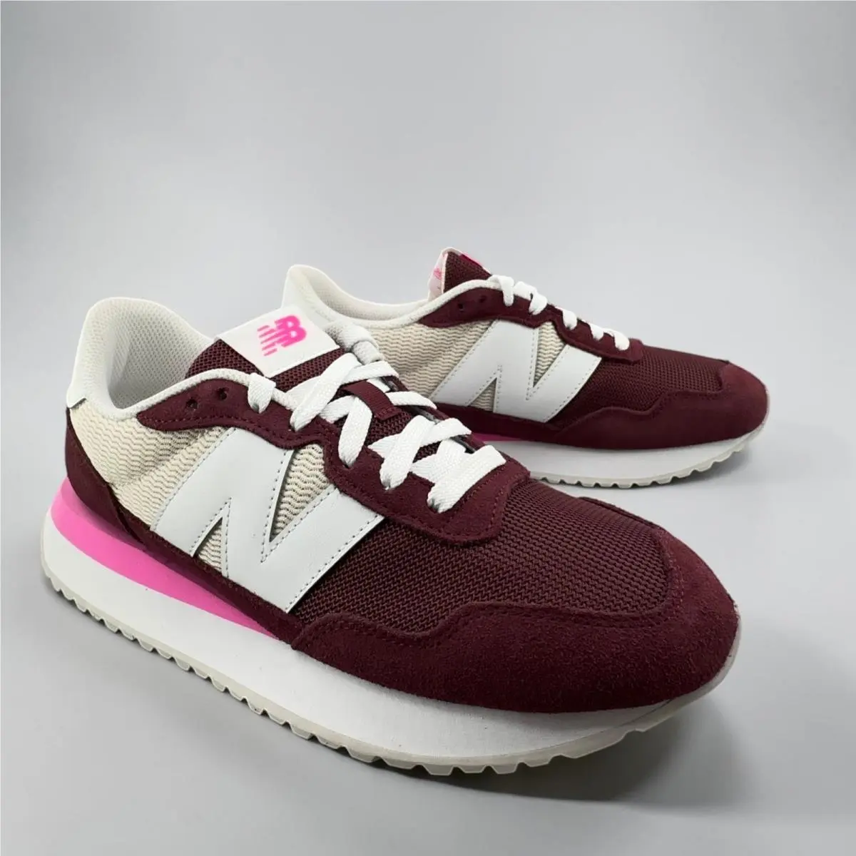 New Balance 237 Sneakers Womens 9 Purple Beige W2376CL Retro Runner Shoes New
