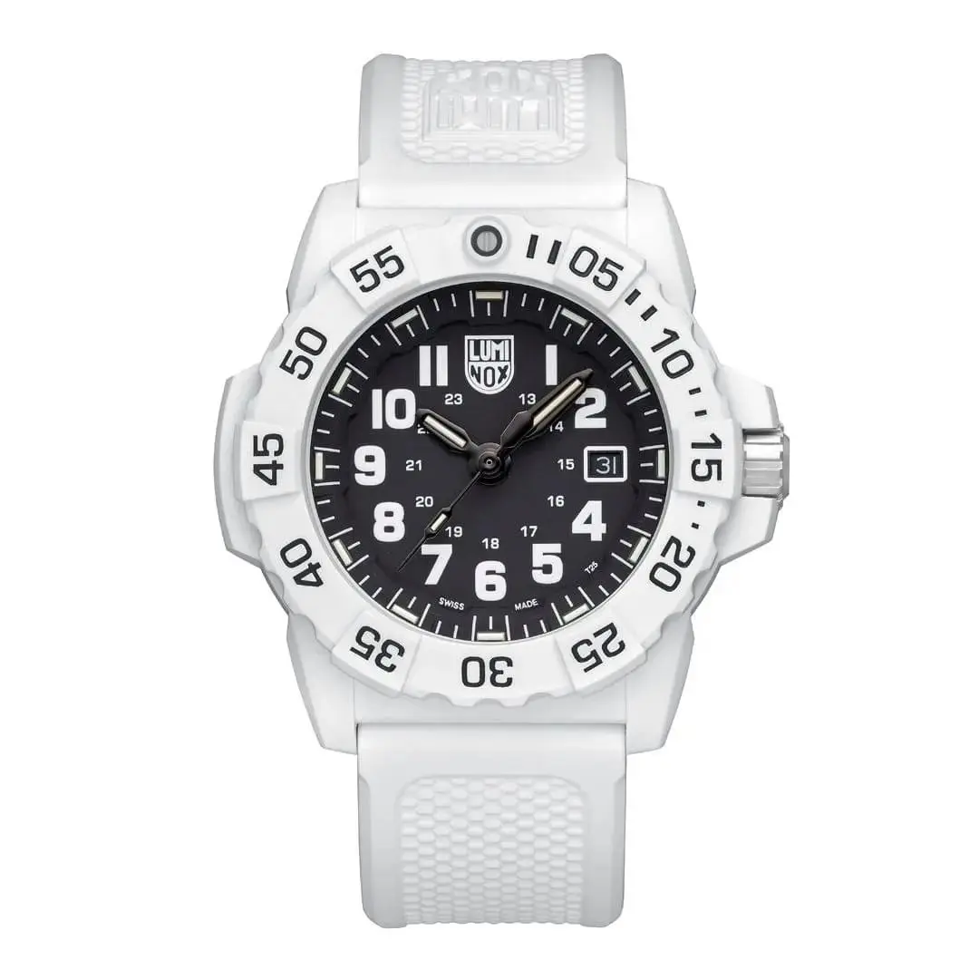 Luminox Tritium White Navy Seal 45MM Military Dive Watch