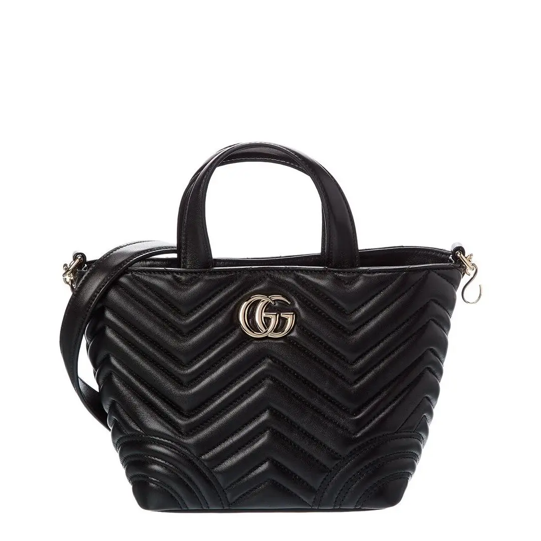 Gg Marmont Mini Leather Tote Women`s Black by Gucci