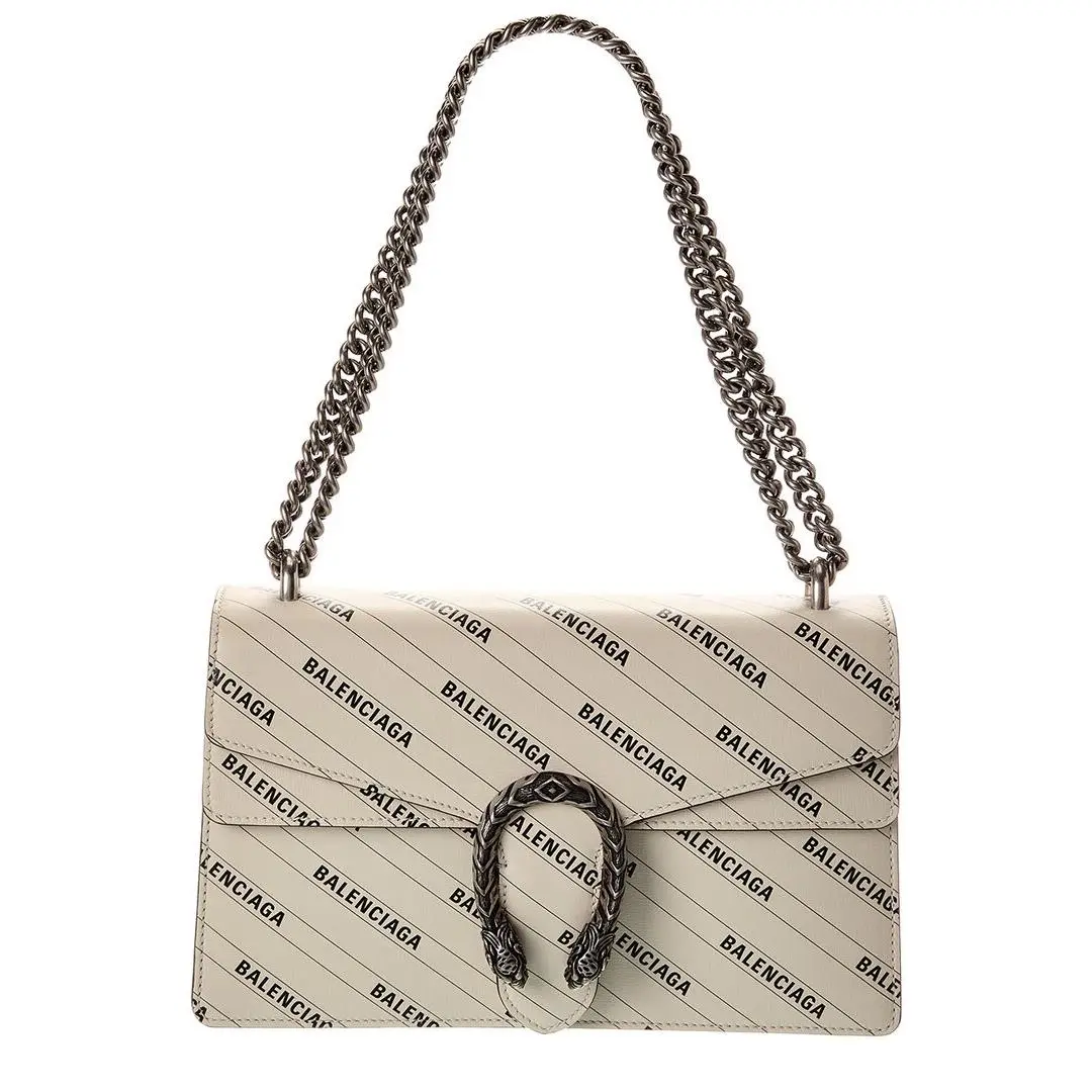 X Balenciaga Dionysus Small Leather Shoulder Bag Women`s White by Gucci