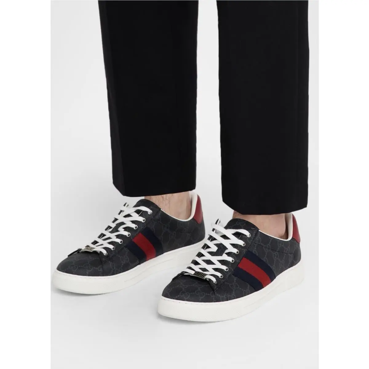 Gucci Ace GG with Web Sneakers Size US 12.5/EU 45.5