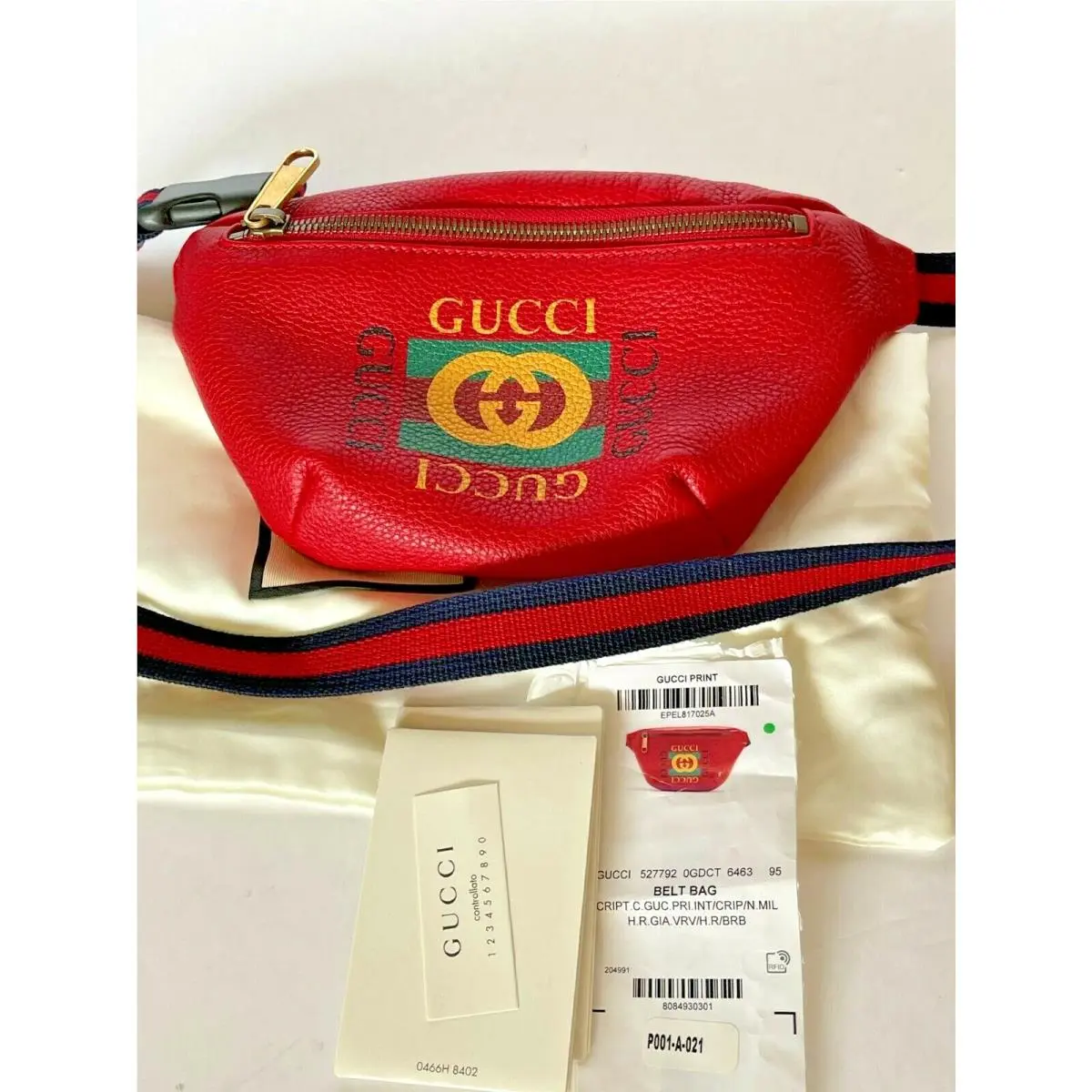 Gucci Logo Small Belt Bag Crossbody Red 95 Unisex