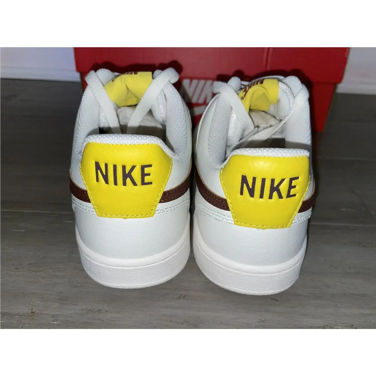 Nike shoes - Nike Court Vision Low - Court Vision Low - CD5434-117 - White / Brown / Yellow 2
