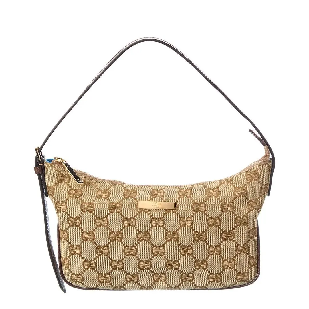 Lady Lunetta Small Gg Canvas Leather Shoulder Bag Women`s Os by Gucci