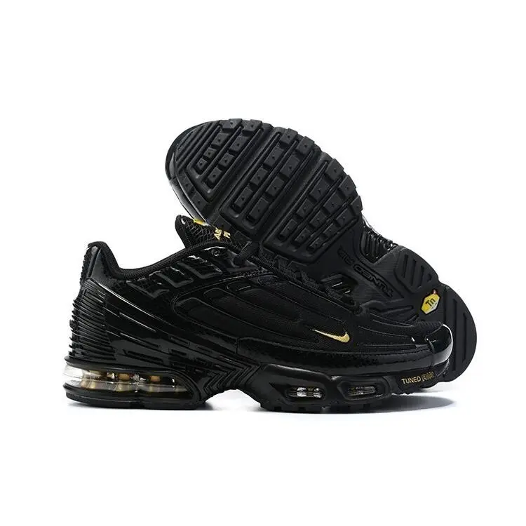 Nike Air Max Plus TN Black Yellow Low Top Running Basketball Shoes Trainers