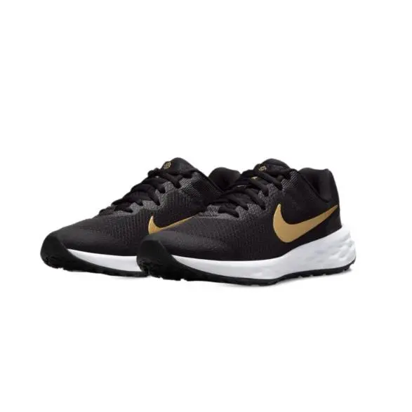 Nike shoes - Nike Revolution 6 - Revolution - Black/Metallic Gold-White 6