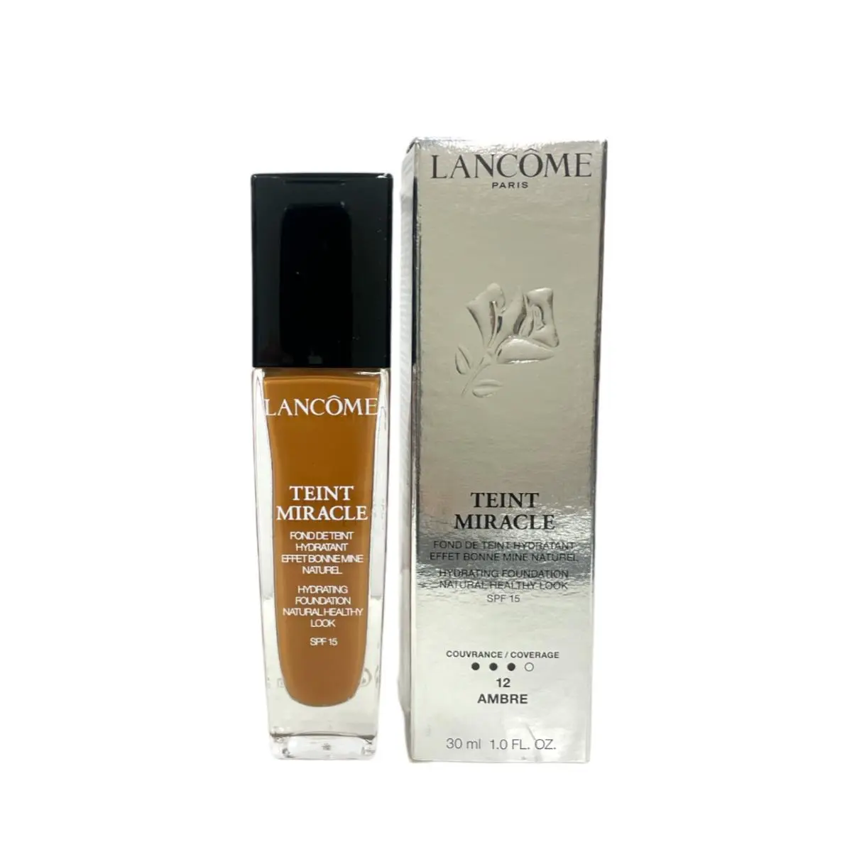 Lancome Teint Miracle Hydrating Foundation SPF15 30ml/1.0oz Lot OF 2 You Pick 12 Ambre by Lancôme
