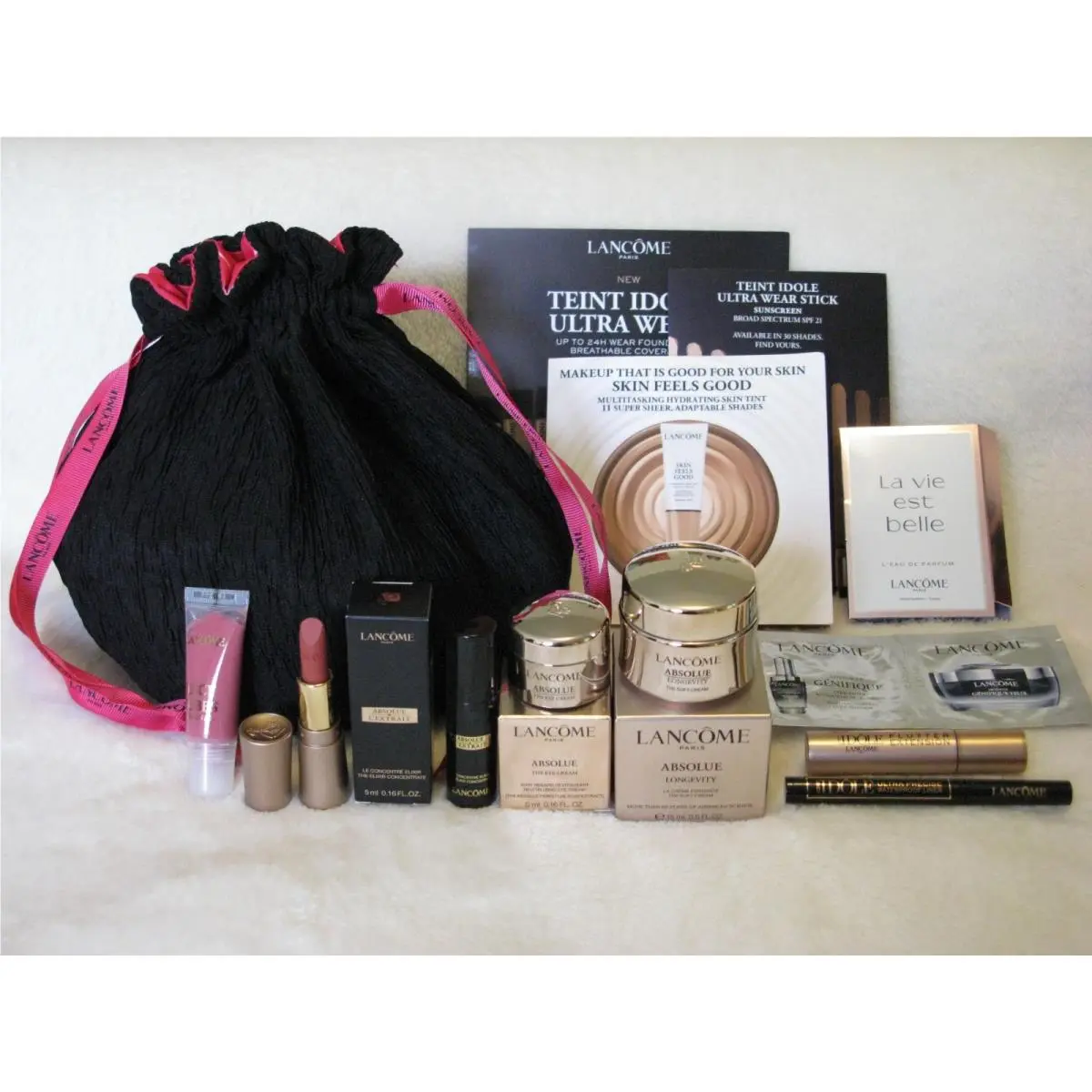 Lancome Skincare Cosmetic Set Absolu Cream Juicy Tubes Idole Mascara More