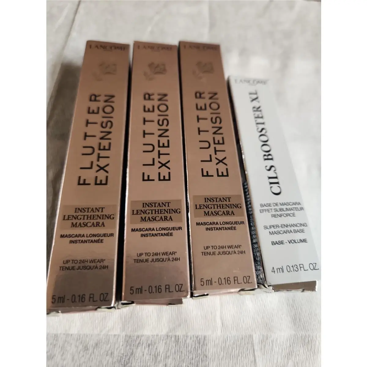 4Pk Lancome Lash Flutter Extension Lengthening Mascara 5ml X3 1 Cils Booster