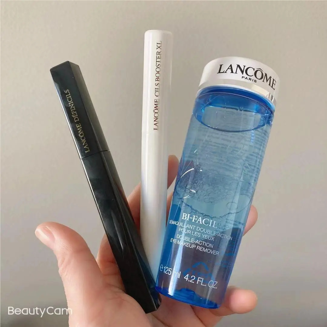 Set of Lancome Definicils Mascara + Cils Booster XL + Eye Makeup Remover Full Sz
