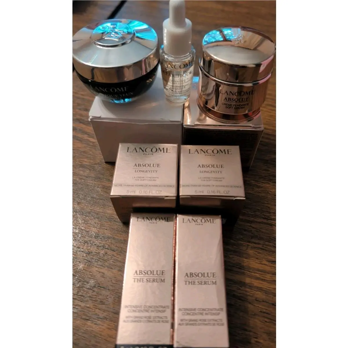 7 Lancome Skin Care Regiment Soft Cream Absolute Serum Longevity Genifique Yeux