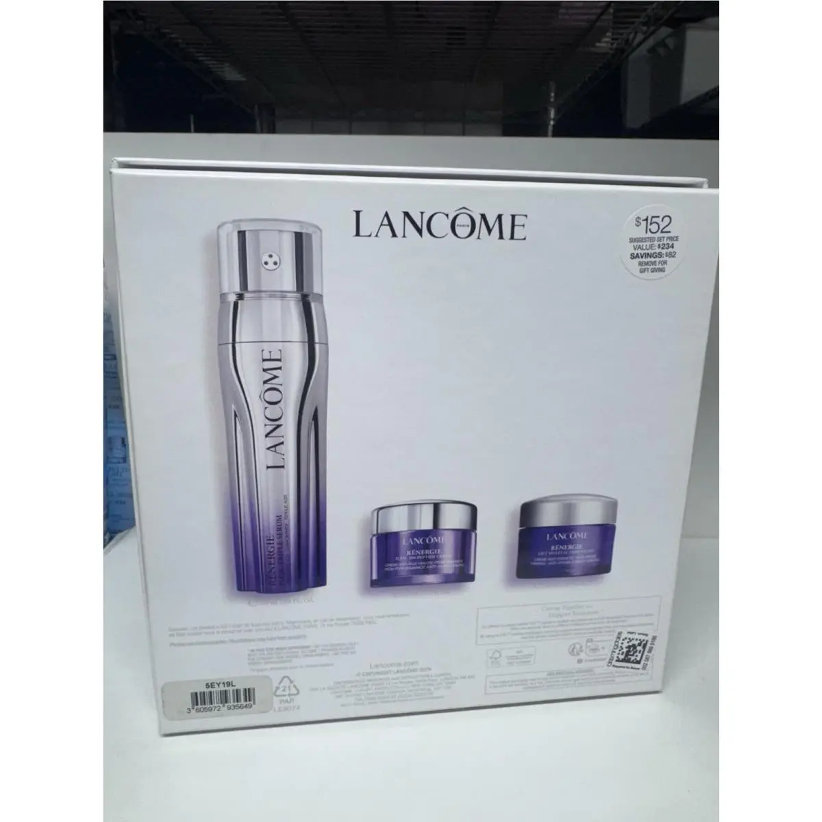 Lancome 3 Piece Set Renergie Triple Serum 1.69oz + Day Night Cream 0.5oz Each