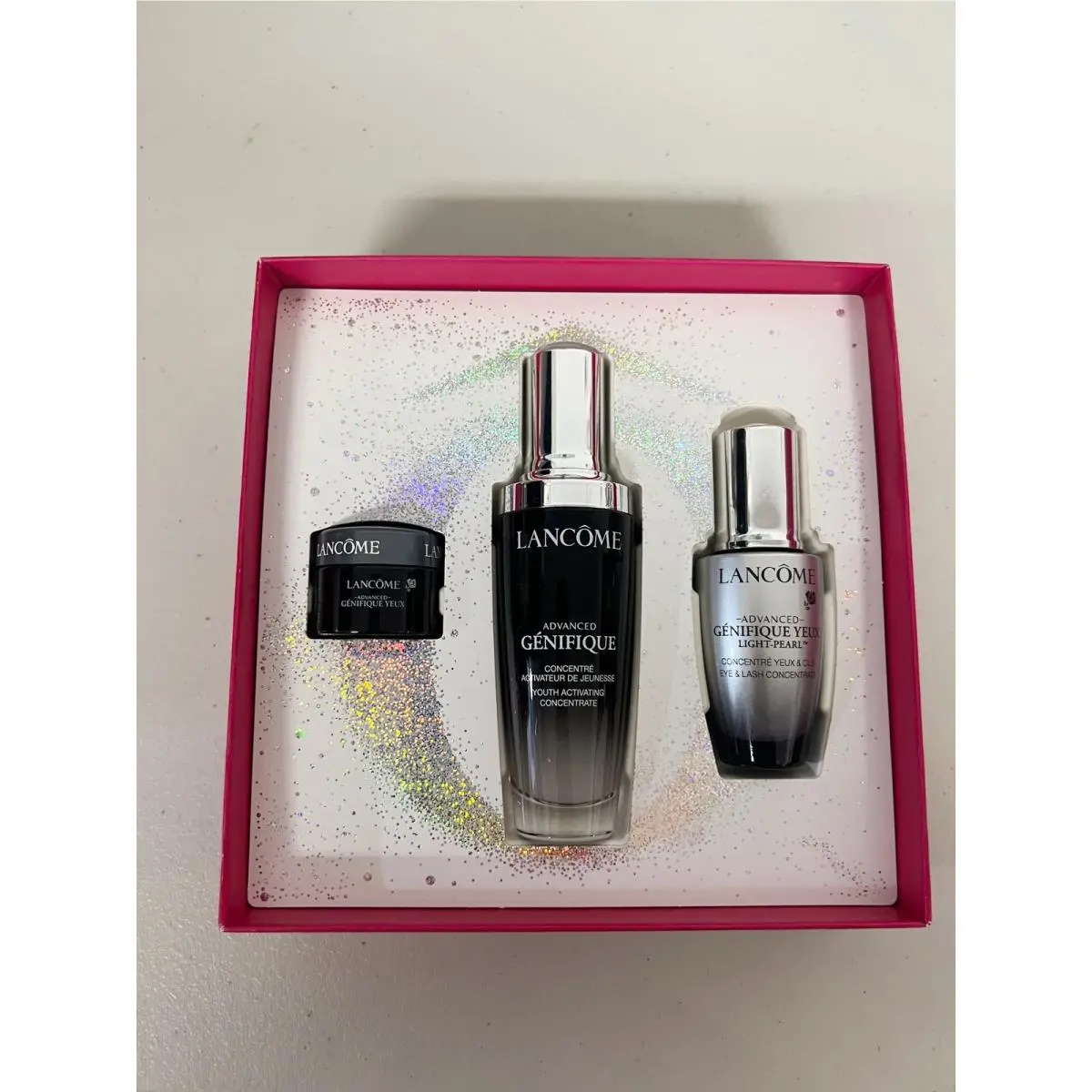 Lancome Genifique 3Pcs Gift Set Black Bottle Eye Clash Serum Anti-wrinkle Care by Lancôme