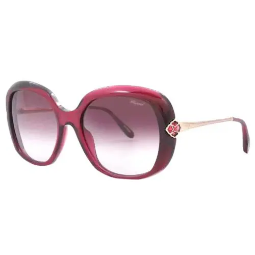 Chopard Brown Gradient Butterfly Ladies Sunglasses SCH314S 06F6 57