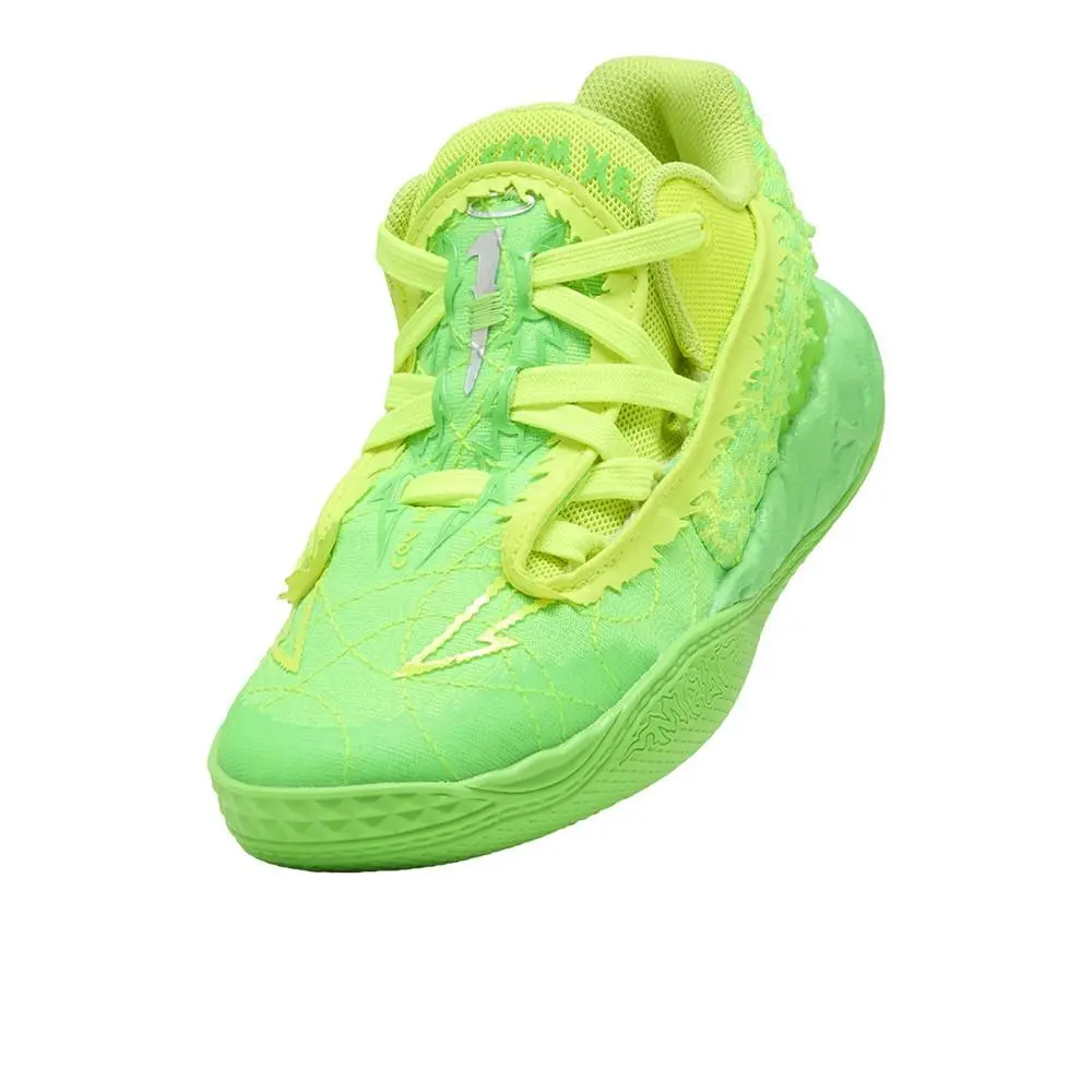 Puma shoes - PUMA Mb.05 Lo Flourish Lace Up Basketball  Youth - 40621001 - Green 4