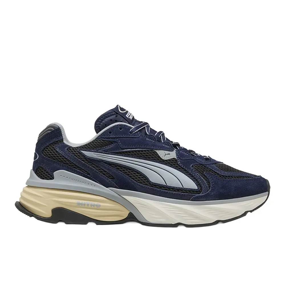Puma Fade Lace Up Mens Blue Sneakers Casual Shoes 40620202