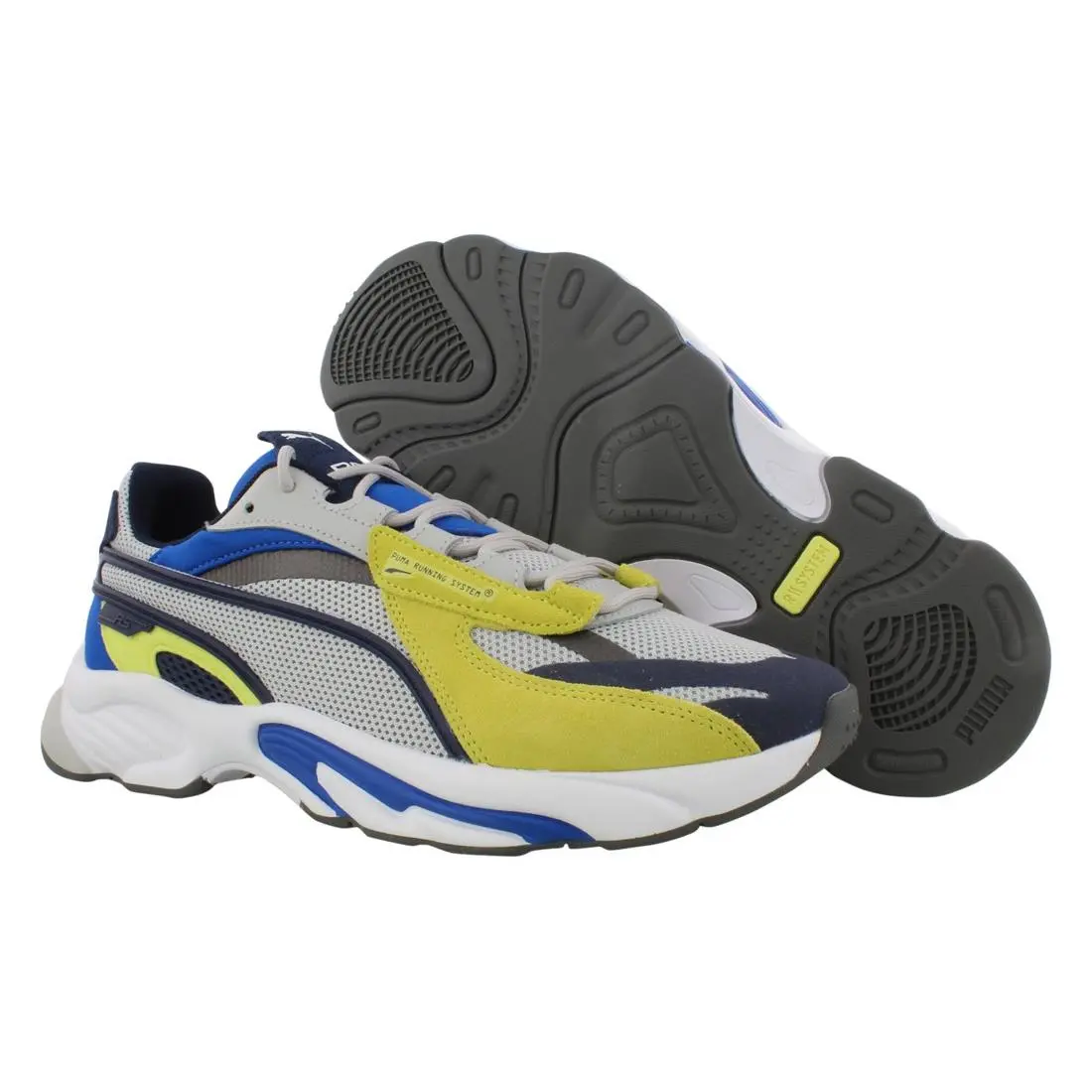 Puma shoes - Peacoat Gray/Violet, Main: Yellow 4