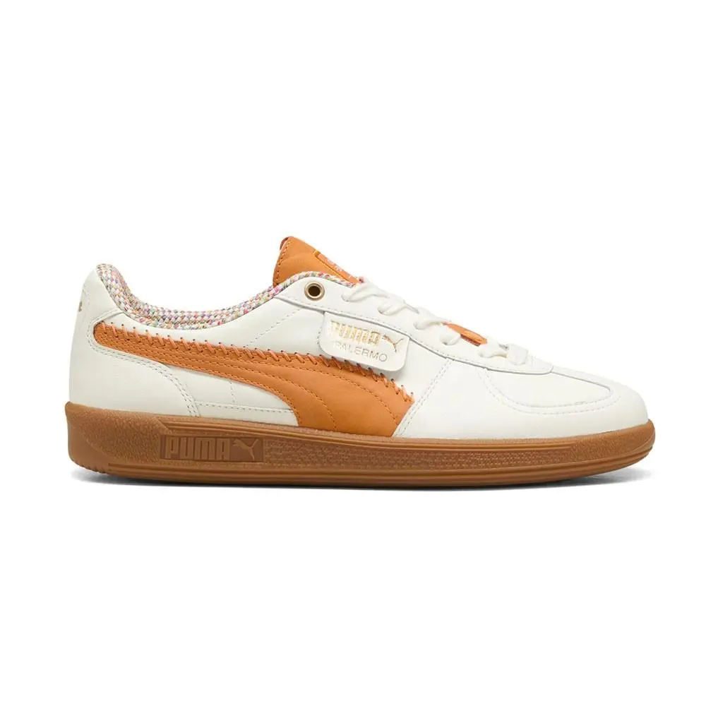 Puma X Squid Game Palermo Lace Up Mens Off White Orange Sneakers Casual Shoes