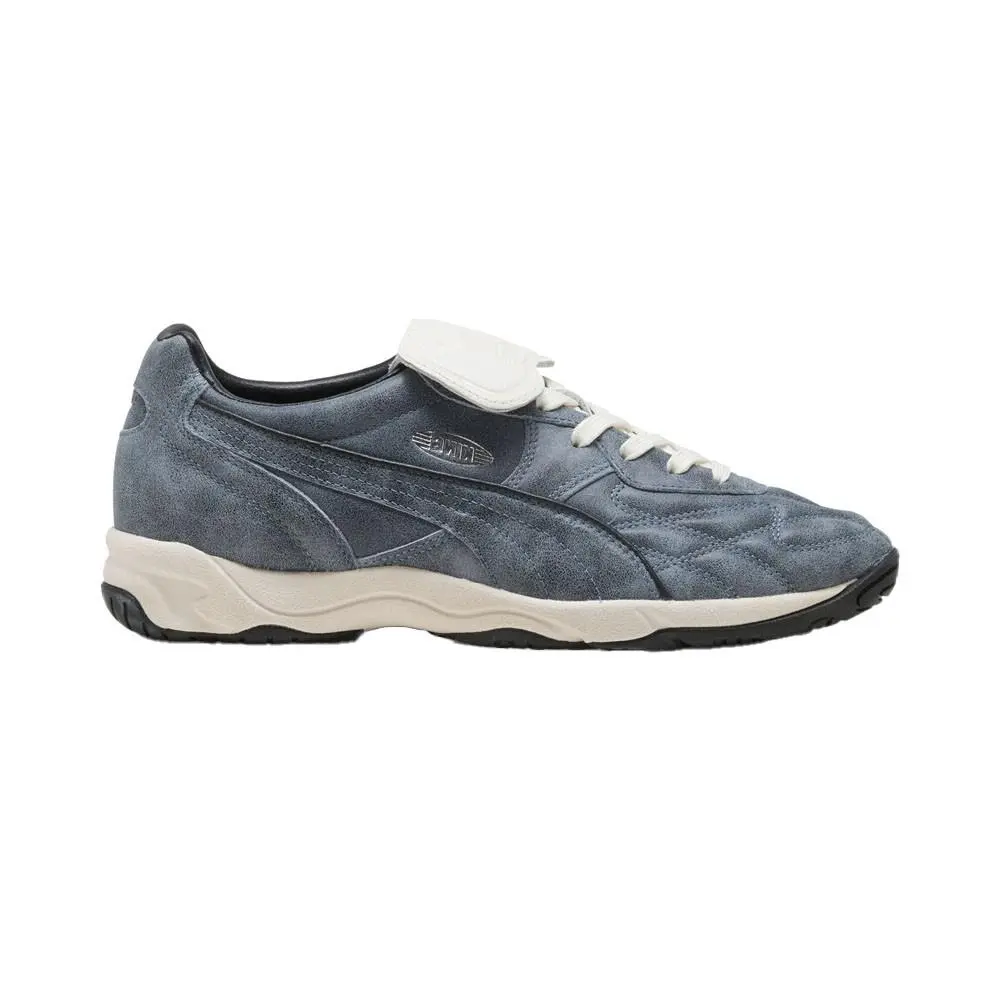 Puma King Indoor Premium Lace Up Mens Blue Sneakers Casual Shoes 40436301