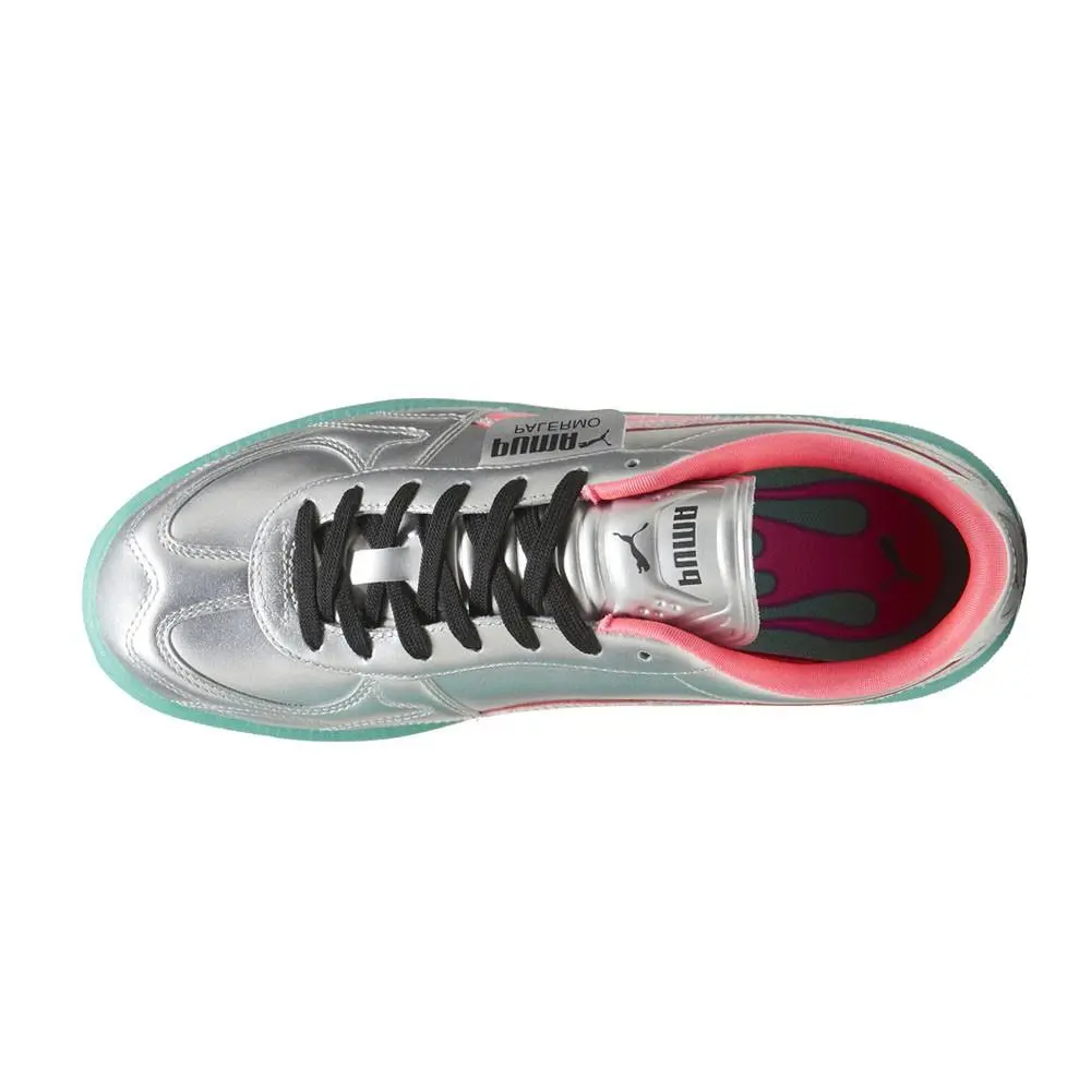 Puma shoes - PUMA Palermo New Gen Footy Metallic Lace Up - 39815101 - Silver 8