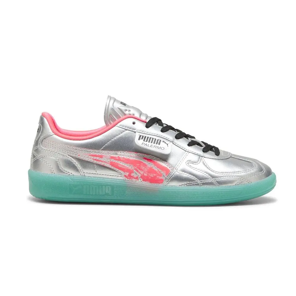 Puma shoes - PUMA Palermo New Gen Footy Metallic Lace Up - 39815101 - Silver 5