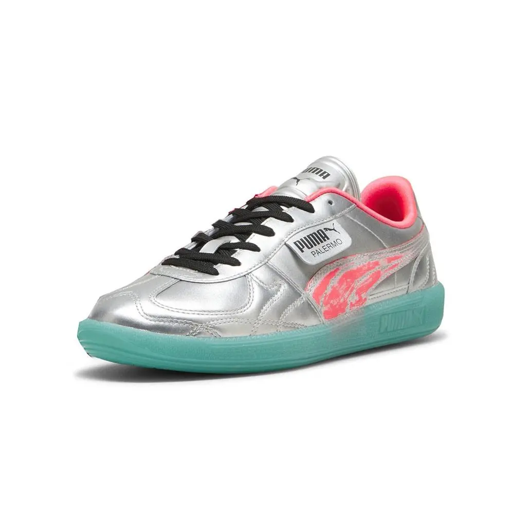 Puma shoes - PUMA Palermo New Gen Footy Metallic Lace Up - 39815101 - Silver 6