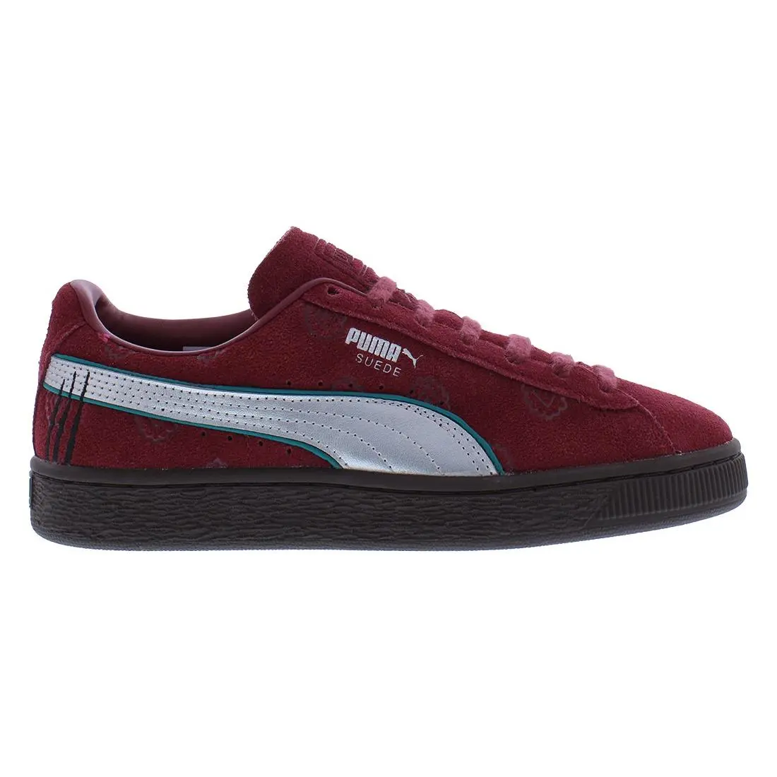 Puma 2 One Piece Suede GS Boys Shoes Size 4.5 Color: Team Regal Red/silver