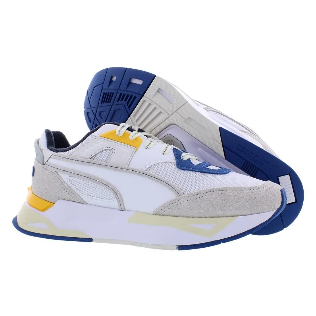 Puma shoes - White/Blue/Yellow, Main: White 4