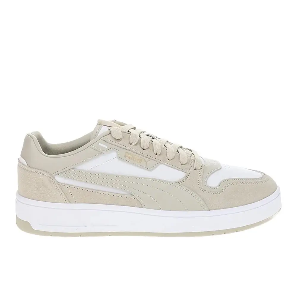 Puma Court Classic Street Sd Lace Up Mens Beige White Sneakers Casual Shoes 40