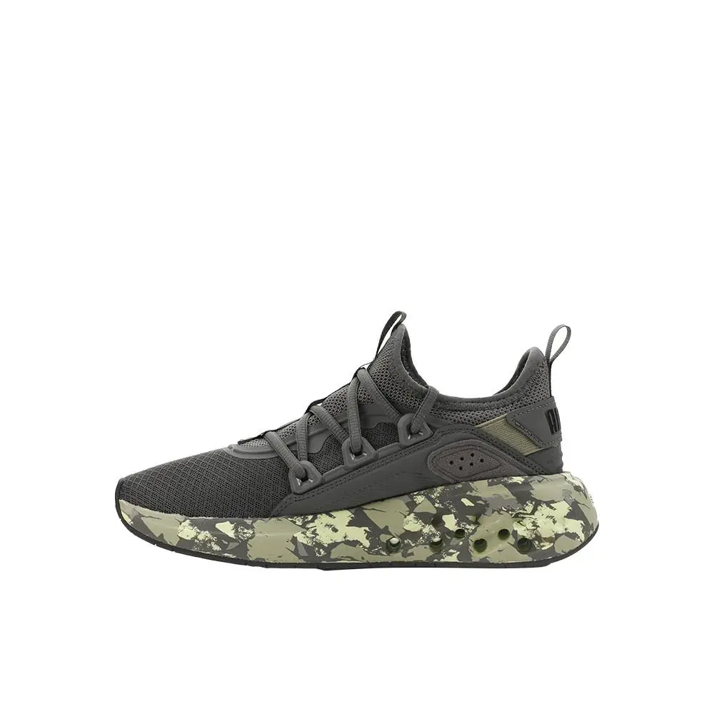 Puma shoes - PUMA Softride Frequence Street Camo Lace Up  Youth - 31392101 - Green 1