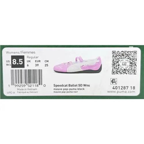 Puma shoes - Puma Speedcat Ballet SD - Speedcat Ballet - 401287-18 - Mauve Pop/Puma Black (UPC: 199259521180) 12