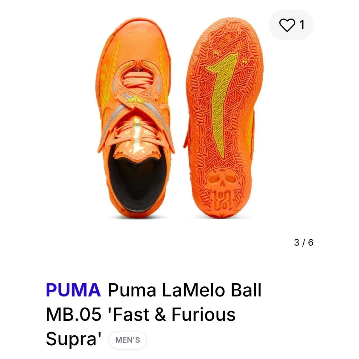 Puma shoes - PUMA MB 01 - 312796-01 - Orange 1