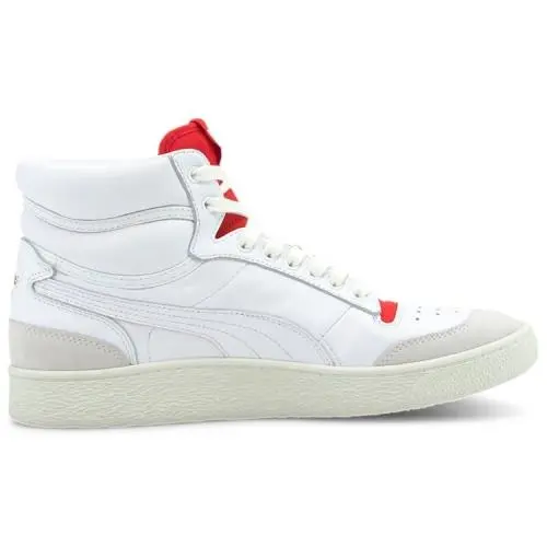 Mens Sz 10.5-PUMA Ralph Sampson Mid Dassler Legacy Collection White Hi Top Shoes