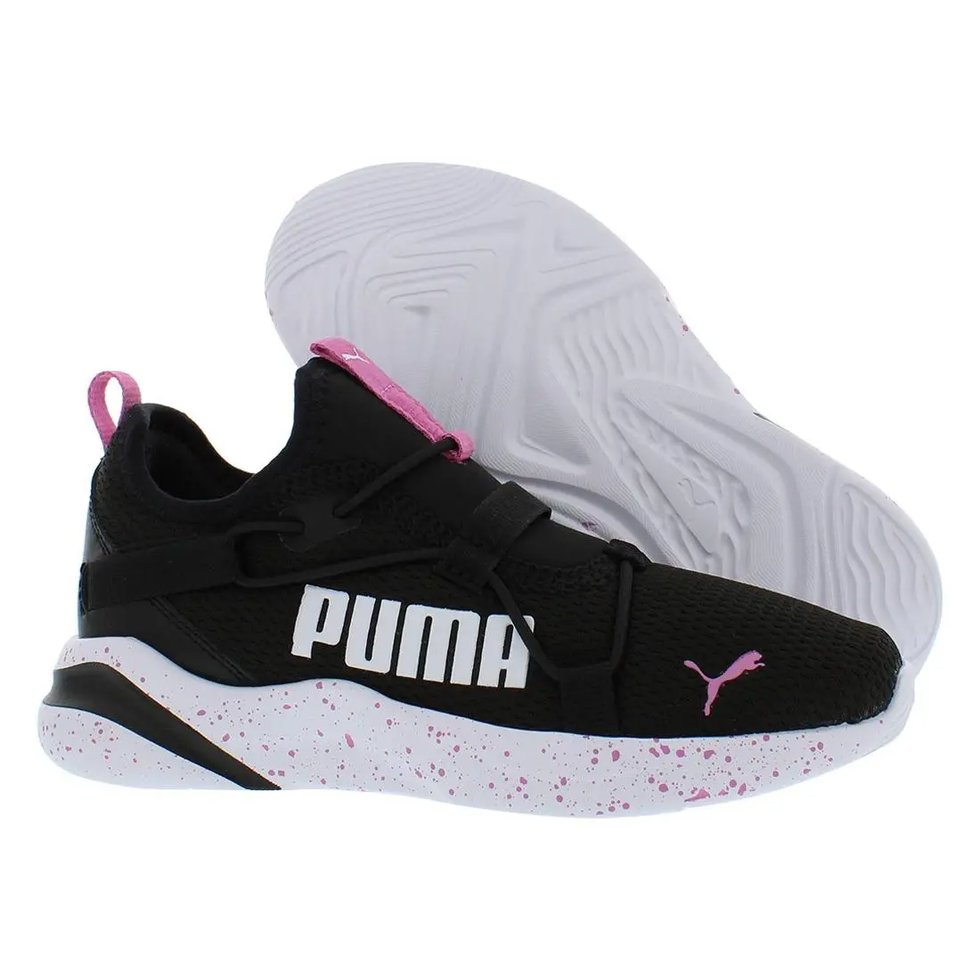 Puma Rift Slip On Speckle Boys Shoes Size 10.5 Color: Black/pink