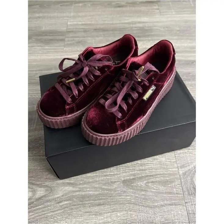 Puma x Fenty Creeper Velvet Royal Purple Shoes Women Size 5.5