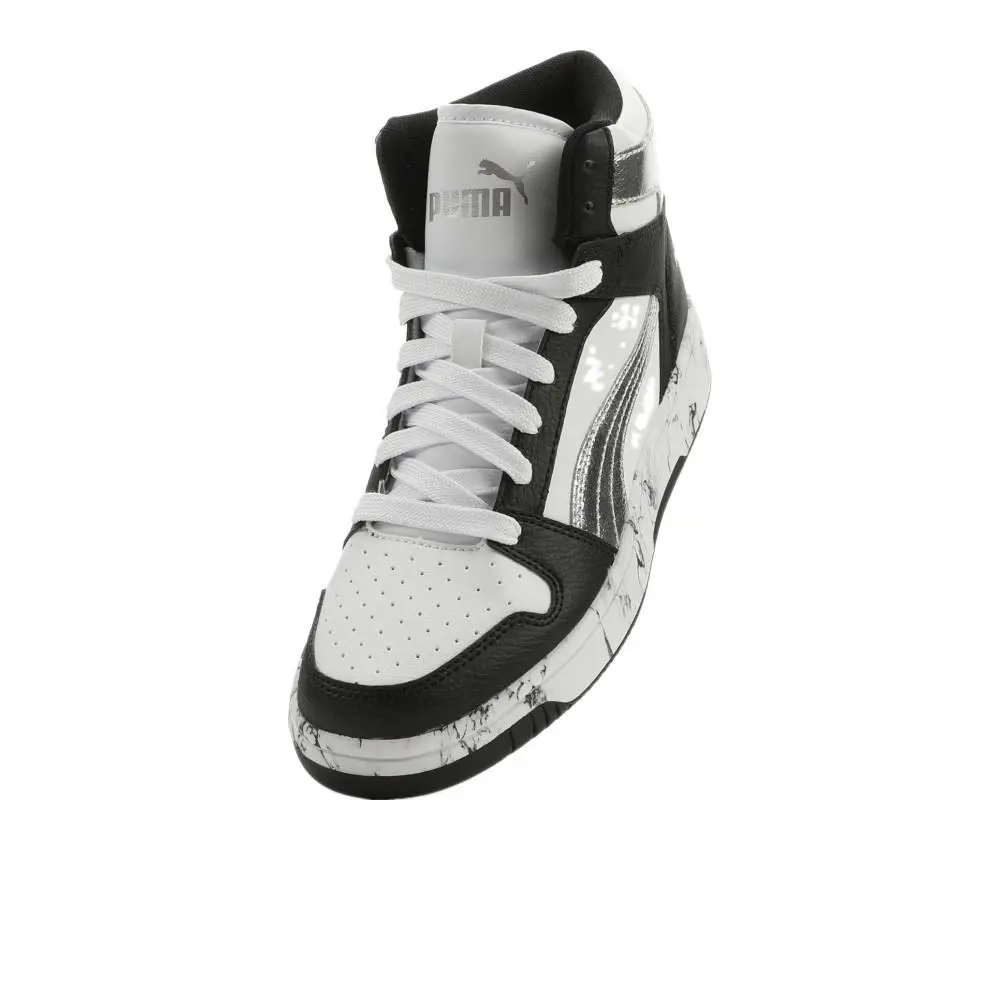 Puma shoes - PUMA Rebound Layup Metal Marble Lace Up - 40802501 - Black, White (UPC: 199260051027) 4