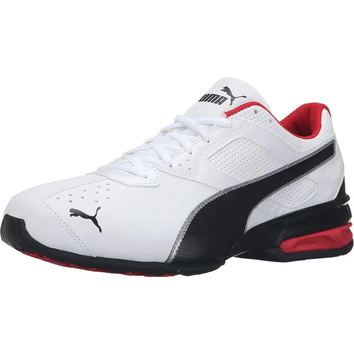 Puma Men`s Tazon 6 FM Cross Training Shoes White-black-silver Size 8.5 US