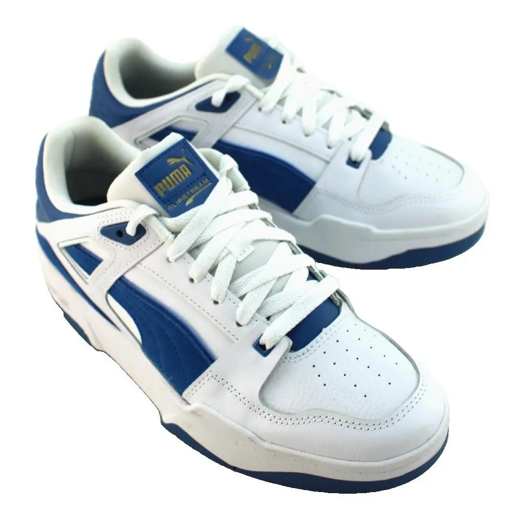 Puma Men`s 8.5 Slipstream Suede FS White / Blue Lake Sneakers Retail