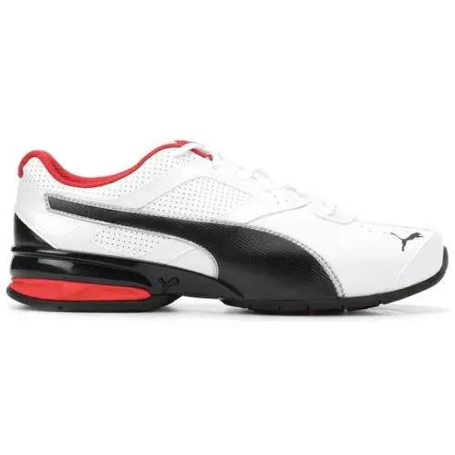 Puma Tazon 6 FM Wide White Red/black Leather Upper Size 10.5 White/red/black