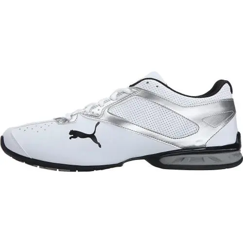 Size 10 - Puma Tazon 6 FM White Silver Black
