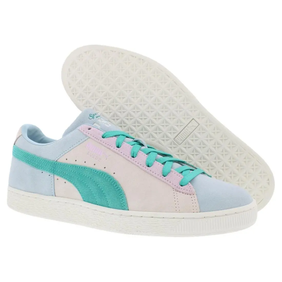 Puma Iconic Summer Suede Mens Shoes Size 10 Color: Grape Mist/sparkling Green