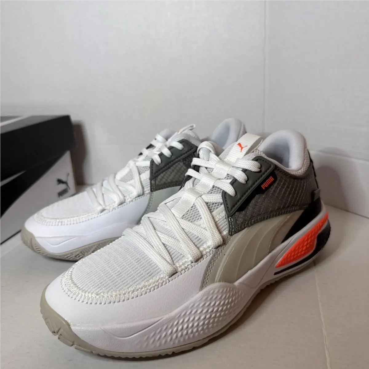 Puma shoes - PUMA Court Rider - Court Rider - 195064-04 - White, Manufacturer: White/Energy Red 1