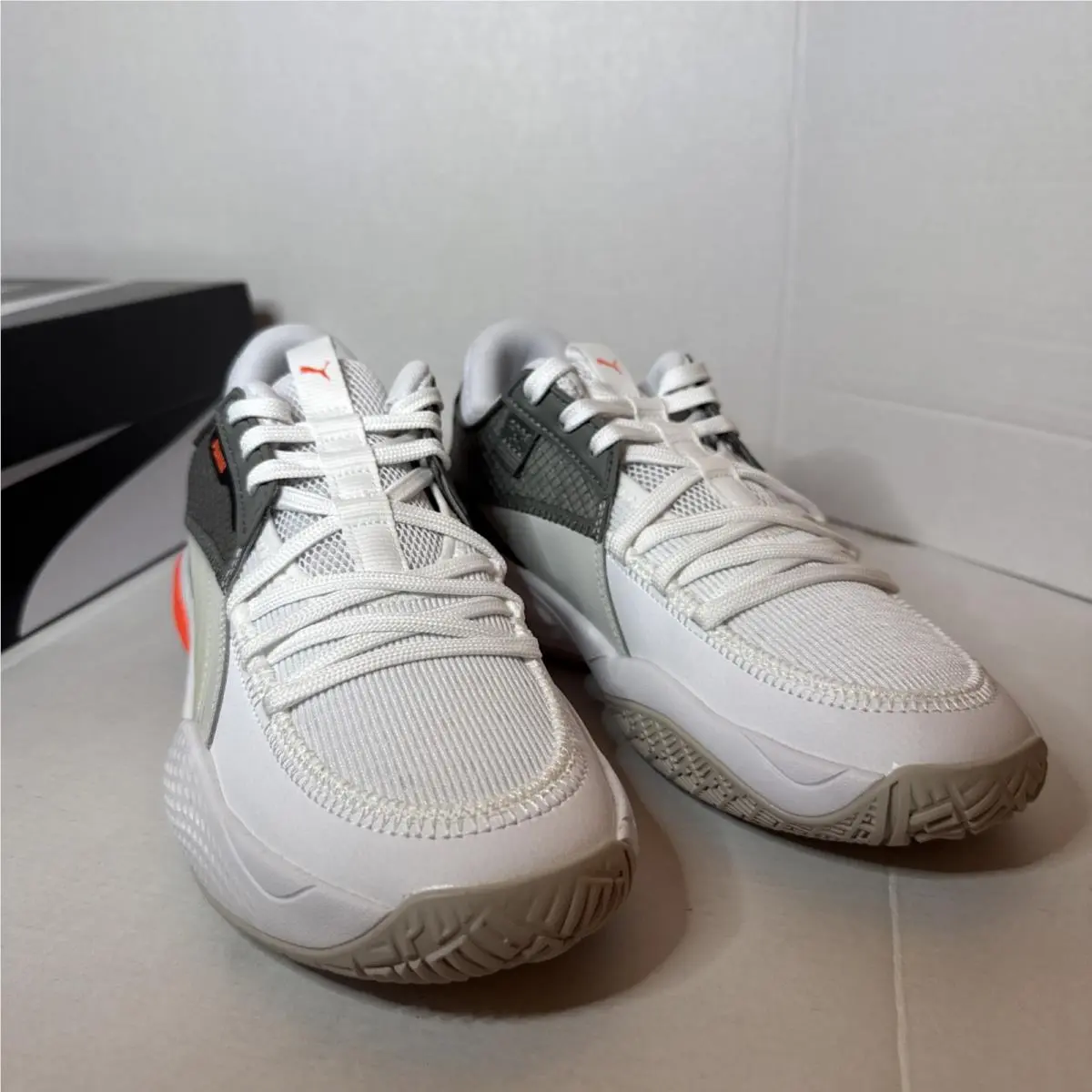 Puma shoes - PUMA Court Rider - Court Rider - 195064-04 - White, Manufacturer: White/Energy Red 4
