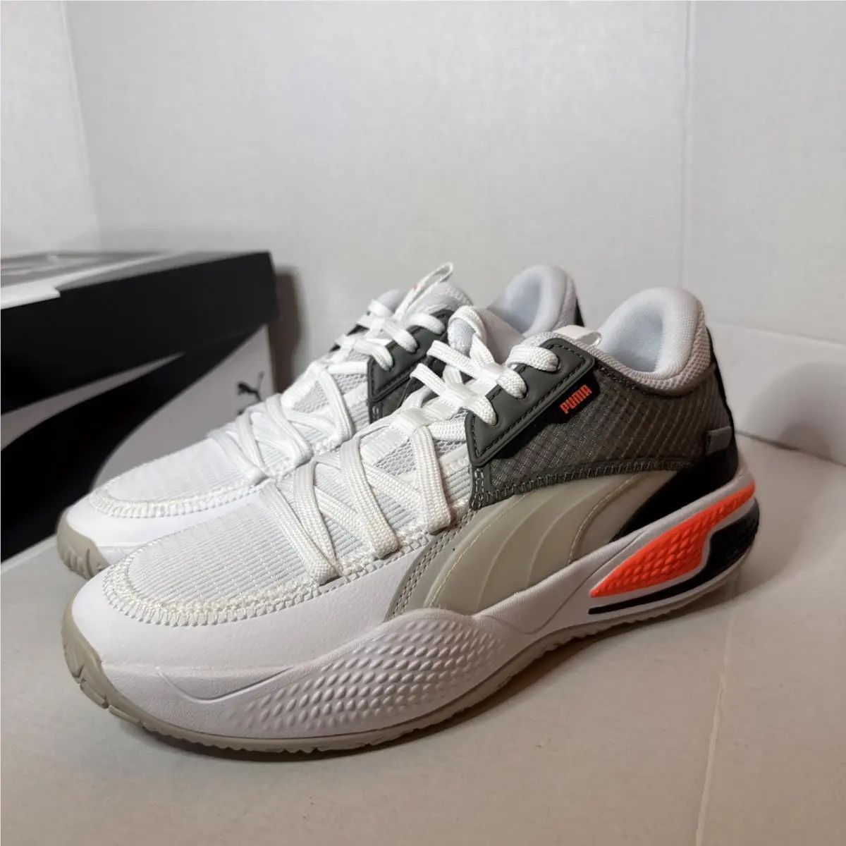 Puma shoes - PUMA Court Rider - Court Rider - 195064-04 - White, Manufacturer: White/Energy Red 5