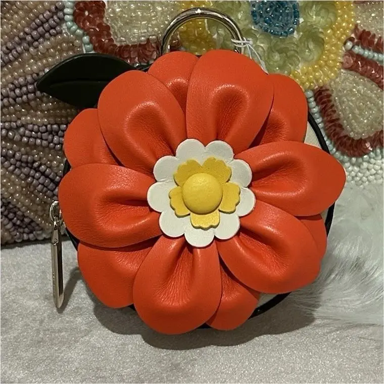 Kate Spade New York Flower Keychain / Purse Charm / Coin Purse
