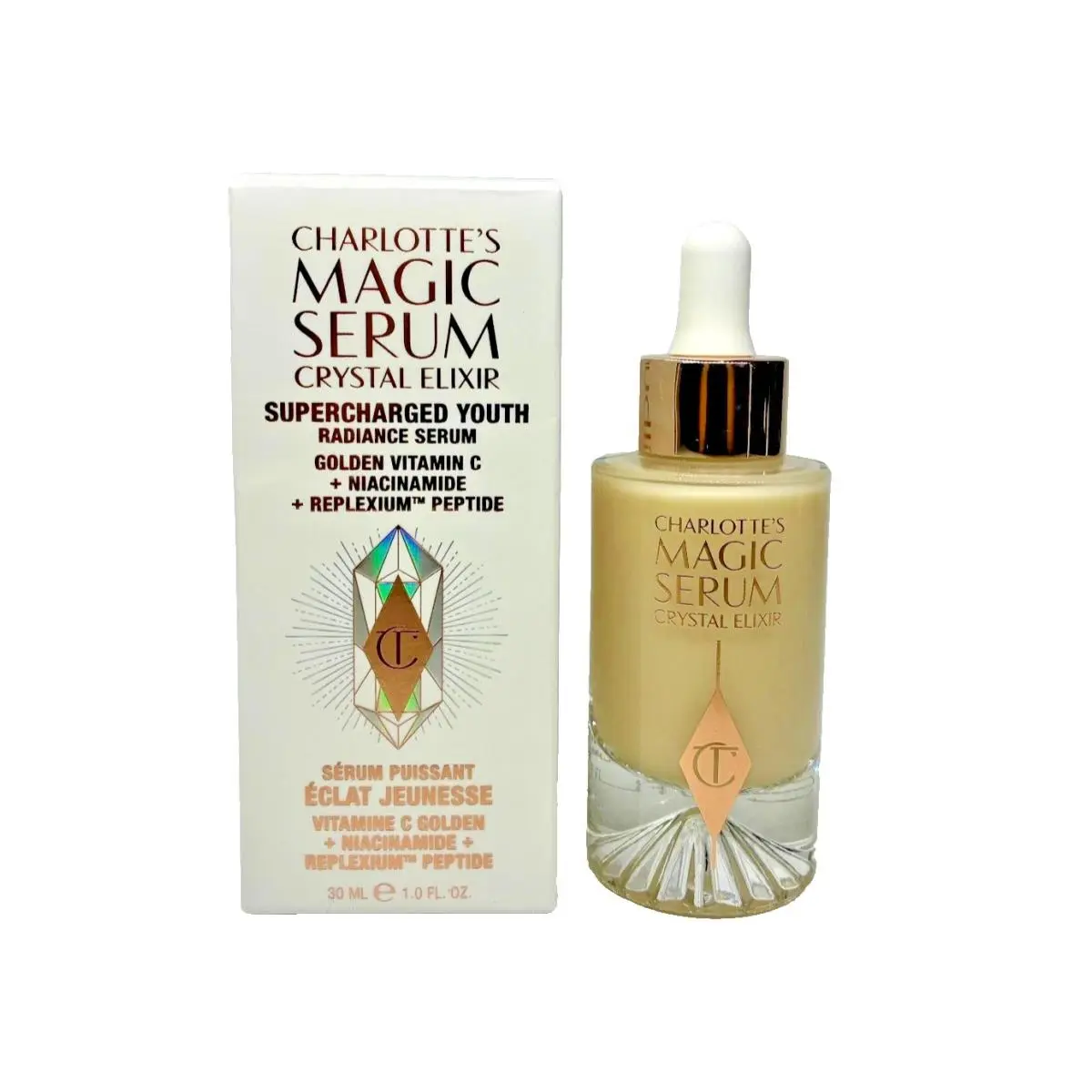 Charlottes Magic Serum Crystal Elixir 1 oz / 30 ML Full Size by Charlotte Tilbury