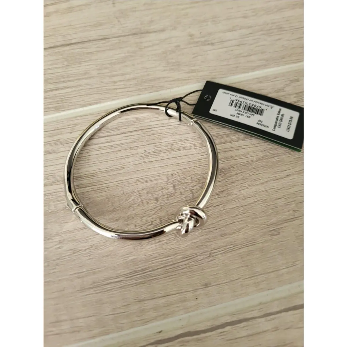 New York Sailor`s Knot Hinge Bracelet New Silvertone by Kate Spade