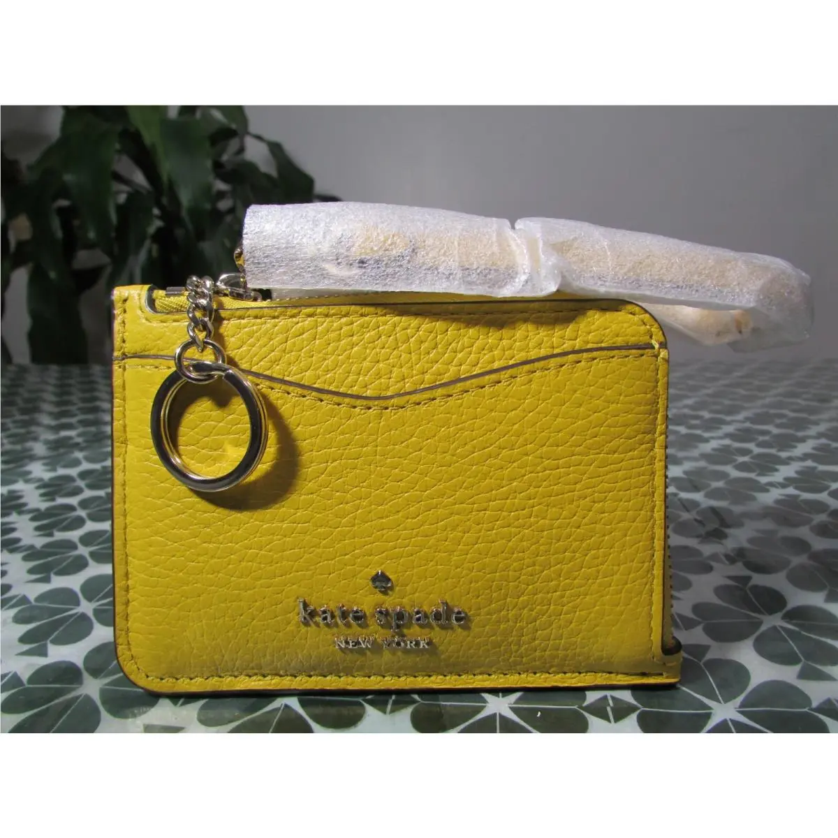 Kate Spade Leather Leila Small Cardholder Wristlet WLR00398 Warm Ginger